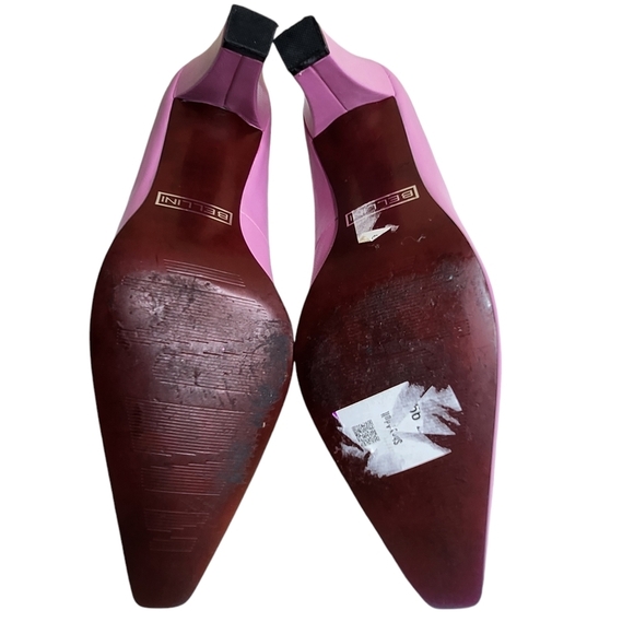 Vintage Bellini Rosa women's bubble gum pink leather pointed toe retro pump 9.5M - Picture 8 of 9